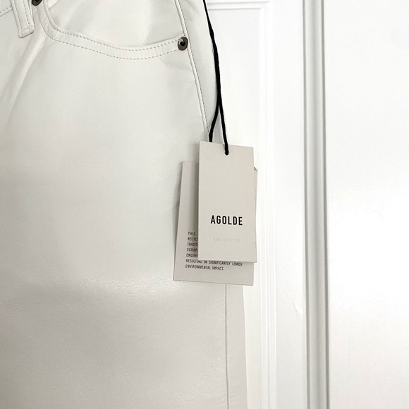 NWT Agolde Criss Cross Vegan Leather Pants - 26 - Picture 9 of 10